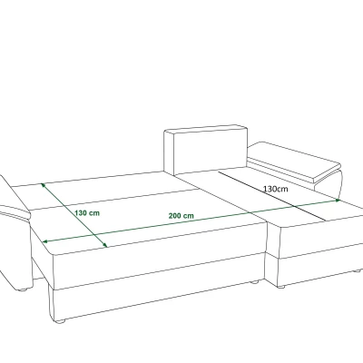 Rohová sedací souprava GAVORA - tmavě šedá