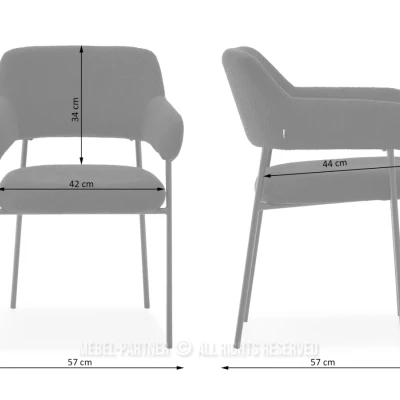 Čalouněná jídelní židle PATRICE - zelená / černá