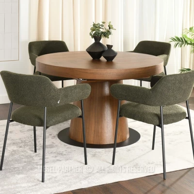 Čalouněná jídelní židle PATRICE - zelená / černá