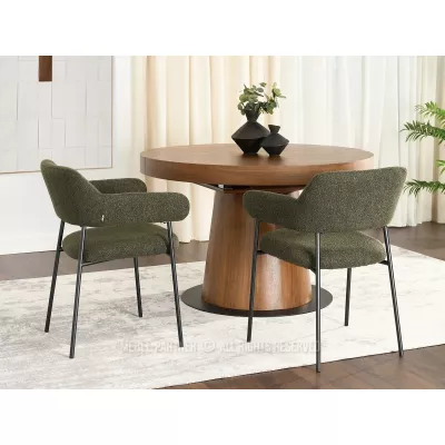 Čalouněná jídelní židle PATRICE - zelená / černá