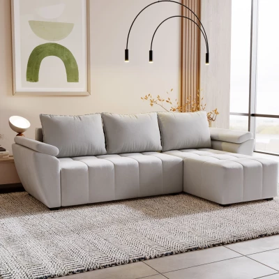 Rohová sedací souprava GAVORA - šedá