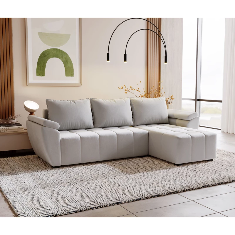 Rohová sedací souprava GAVORA - šedá