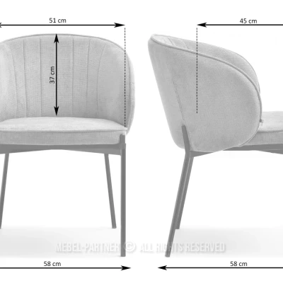 Čalouněná jídelní židle IMANI - béžová / černá