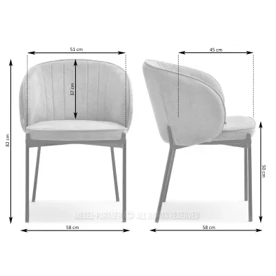 Čalouněná jídelní židle IMANI - béžová / černá