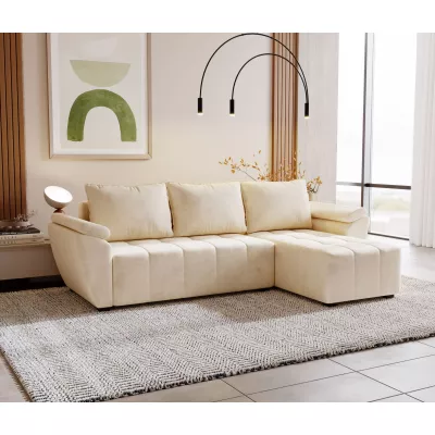 Rohová sedací souprava GAVORA - krémová