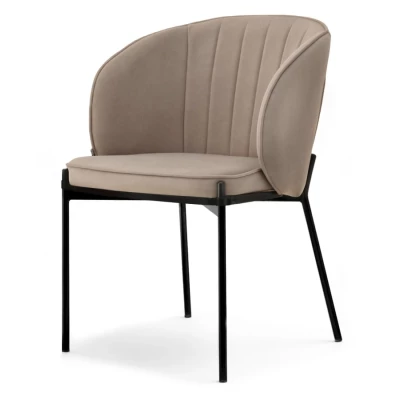 Čalouněná jídelní židle IMANI - béžová / černá