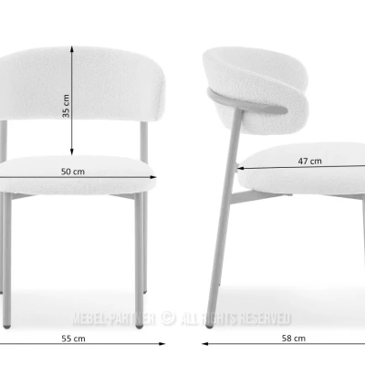 Jídelní židle ADRIENNE - krémová / dub