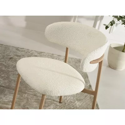 Jídelní židle ADRIENNE - krémová / dub