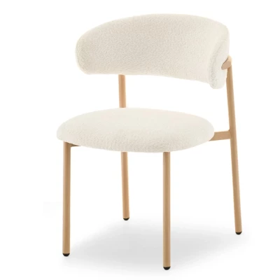 Jídelní židle ADRIENNE - krémová / dub