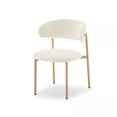 Jídelní židle ADRIENNE - krémová / dub