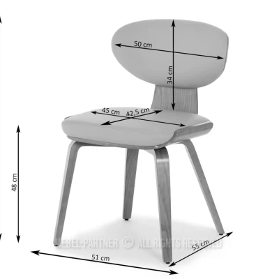 Jídelní židle GLENDA - černá / ořech