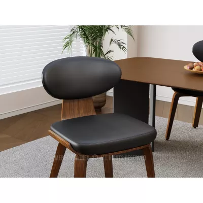 Jídelní židle GLENDA - černá / ořech