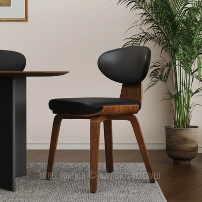 Jídelní židle GLENDA - černá / ořech