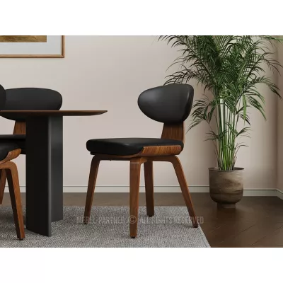 Jídelní židle GLENDA - černá / ořech