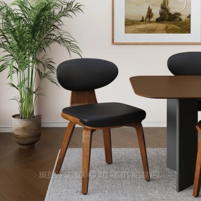 Jídelní židle GLENDA - černá / ořech