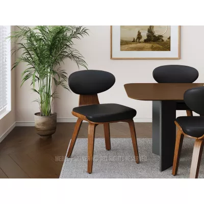 Jídelní židle GLENDA - černá / ořech