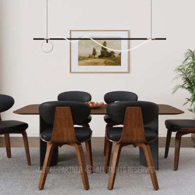 Jídelní židle GLENDA - černá / ořech