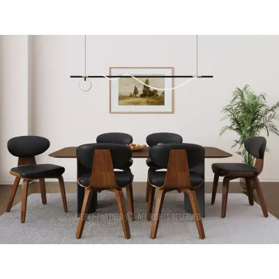 Jídelní židle GLENDA - černá / ořech