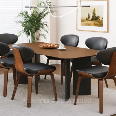 Jídelní židle GLENDA - černá / ořech