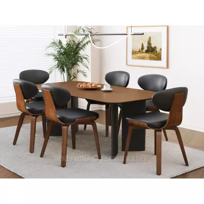 Jídelní židle GLENDA - černá / ořech