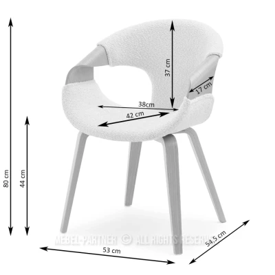 Jídelní židle DARLENIS - béžová / dub