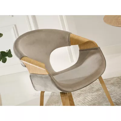 Jídelní židle DARLENIS - béžová / dub