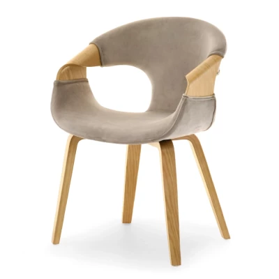 Jídelní židle DARLENIS - béžová / dub