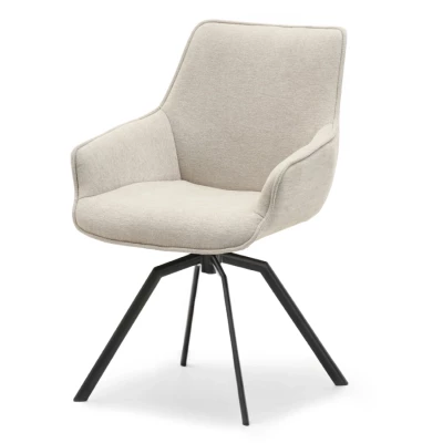 Otočná jídelní židle MILAGROS - béžová / černá