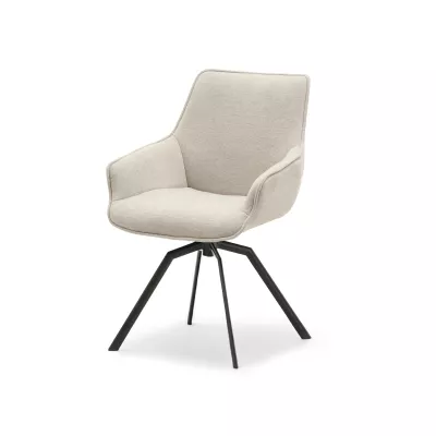 Otočná jídelní židle MILAGROS - béžová / černá