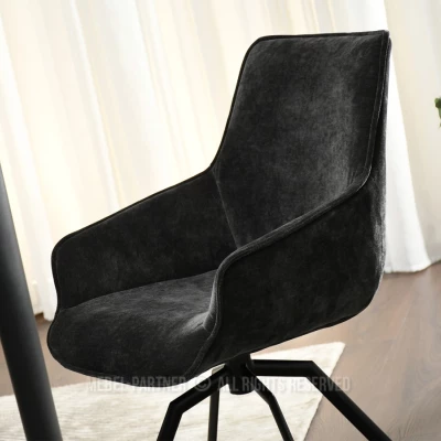 Otočná jídelní židle MILAGROS - černá 2