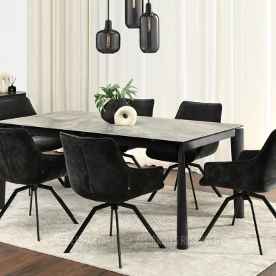 Otočná jídelní židle MILAGROS - černá 2