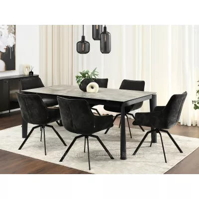 Otočná jídelní židle MILAGROS - černá 2