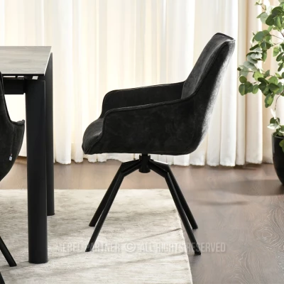 Otočná jídelní židle MILAGROS - černá 2