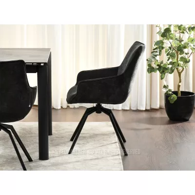 Otočná jídelní židle MILAGROS - černá 2