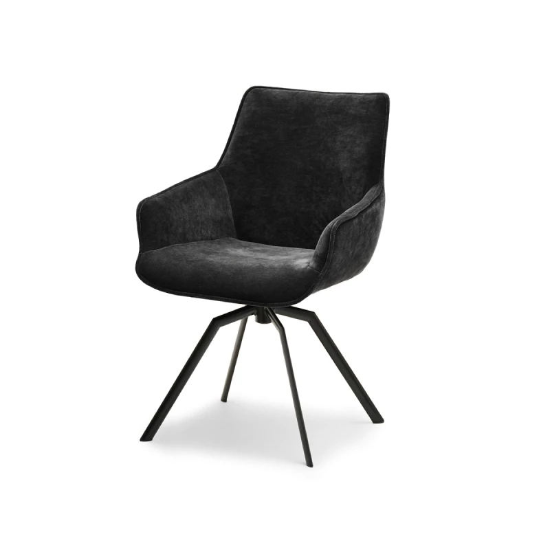 Otočná jídelní židle MILAGROS - černá 2