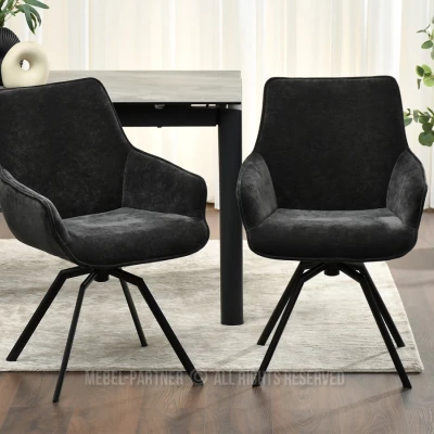 Otočná jídelní židle MILAGROS - černá 2