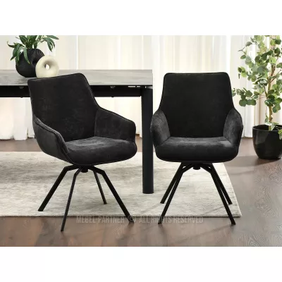 Otočná jídelní židle MILAGROS - černá 2