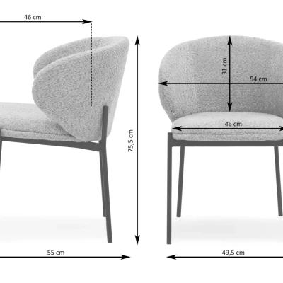 Jídelní židle DESERY - krémová