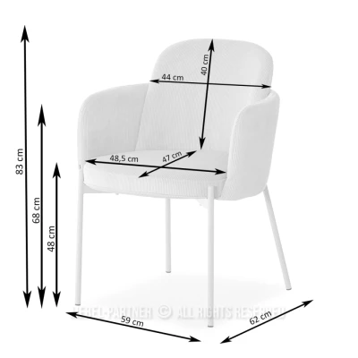 Čalouněná židle ISRA - béžová / černá