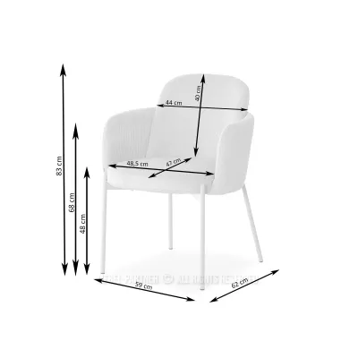 Čalouněná židle ISRA - béžová / černá