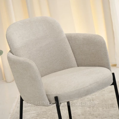 Čalouněná židle ISRA - béžová / černá