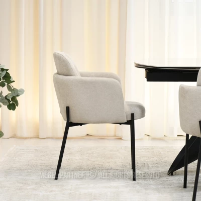 Čalouněná židle ISRA - béžová / černá