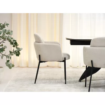 Čalouněná židle ISRA - béžová / černá