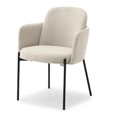Čalouněná židle ISRA - béžová / černá