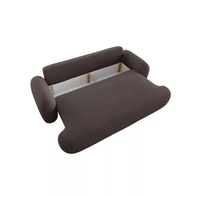 Rozkládací dvoumístná pohovka MOHYLA - hnědá