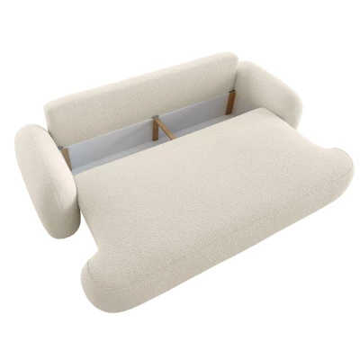 Rozkládací dvoumístná pohovka MOHYLA - vanilková