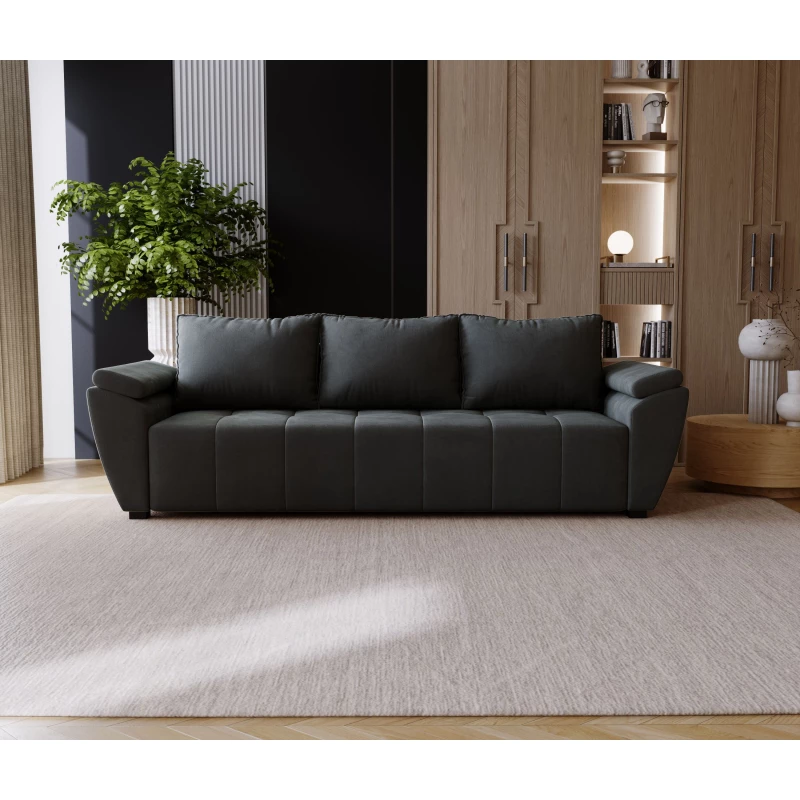 Trojmístná pohovka GAVORA - tmavě šedá