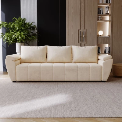 Trojmístná pohovka GAVORA - krémová