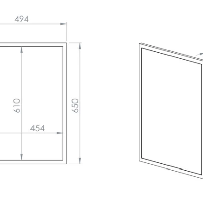 Nástěnné zrcadlo RENATE - kašmír
