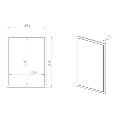 Nástěnné zrcadlo RENATE - kašmír